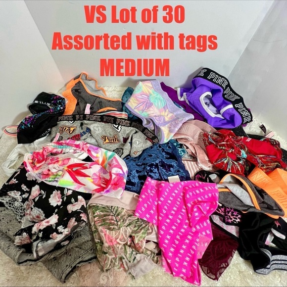 Victoria Secret & Pink Panties lot of 30 MEDIUM